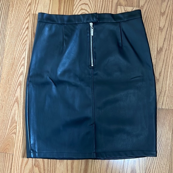 Never worn! Faux Leather Skirt - Picture 2 of 3